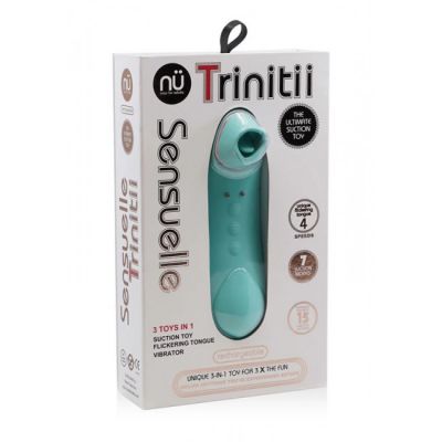 Nu Sensuelle Trinitii Suction Vibe Electric Blue