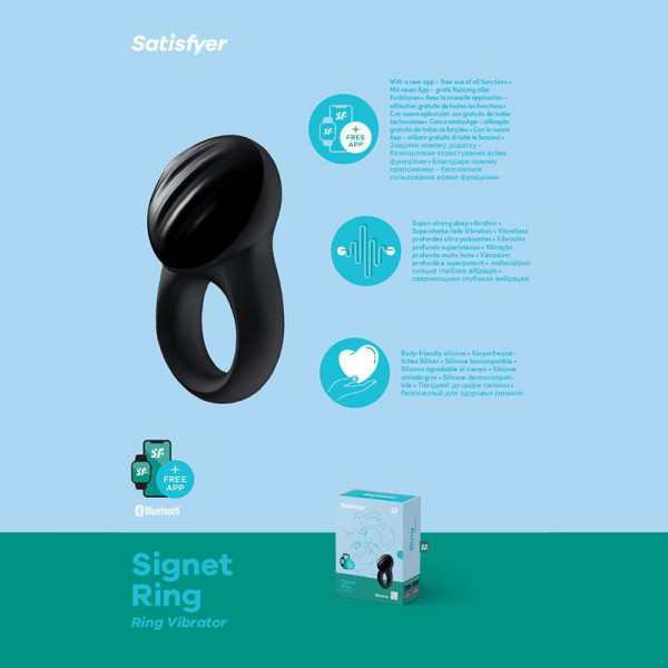 Satisfyer Signet Vibrating Couples Ring With App