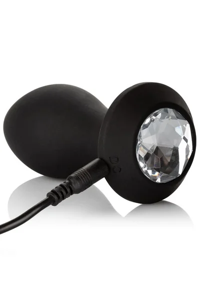 California Exotic Vibrating 3.75" Silicone Butt Plug with Gem Base Control — image 16 of 24