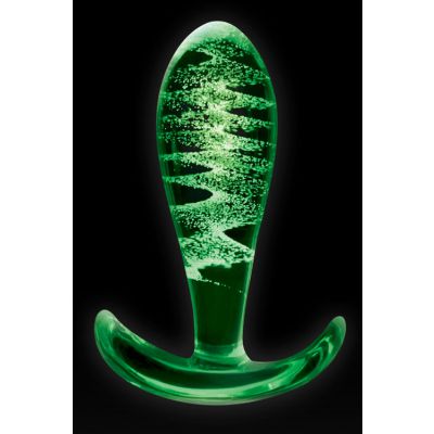 nsnovelties 3 7 Glow In The Dark Glass Butt Plug