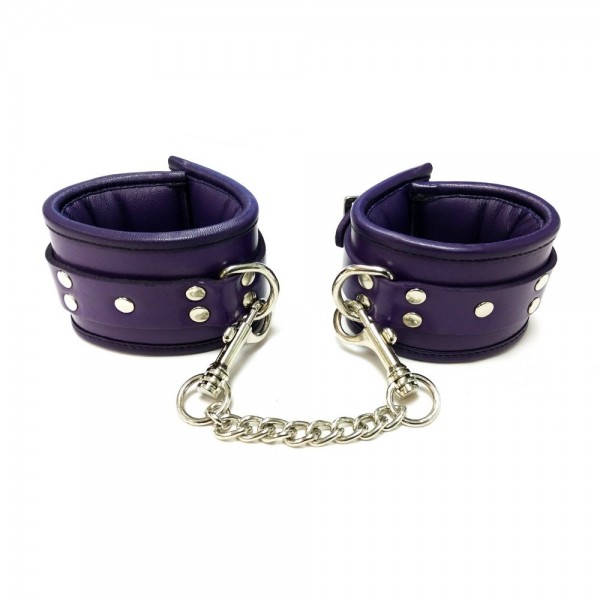 Rouge Purple Padded Wrist Cuffs - Purple
