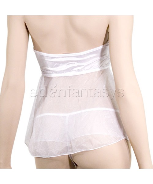 Strapless babydoll and tanga panty set