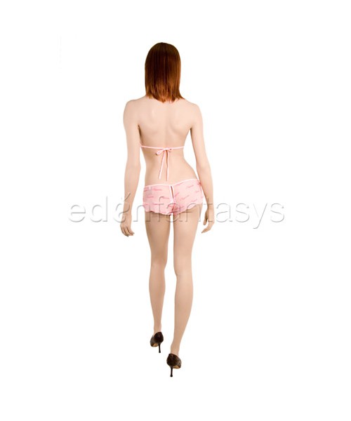 Coquette print bikini and tanga shorts