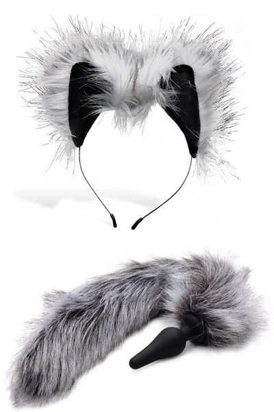 Tailz Faux Fur Wolf Tail Butt Plug & Ears — image 8 of 16