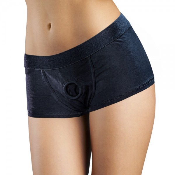 Temptasia Black Strap-On Harness Briefs