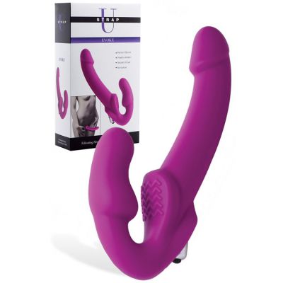 Strap U Evoke Vibrating 9 5 Strapless Silicone Strap On Dildo