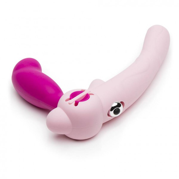 Lovehoney Double Delight Adjustable Vibrating Strapless Strap-On Dildo