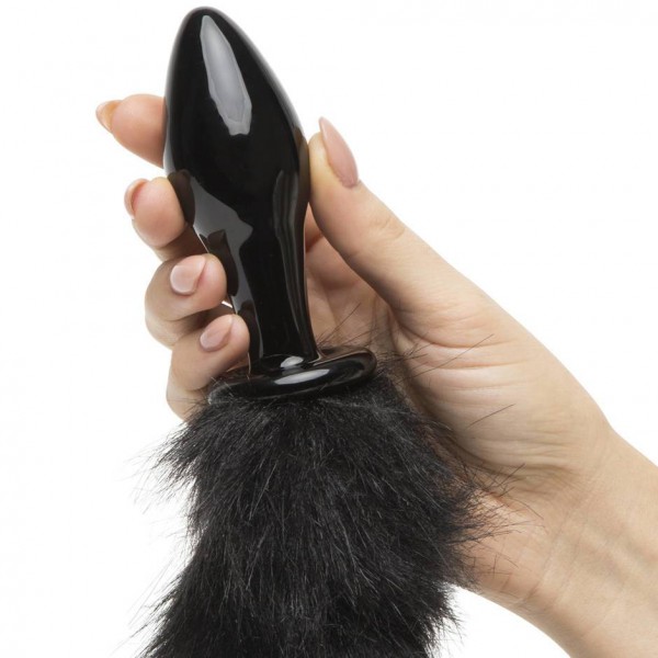 DOMINIX Deluxe Glass Faux Fur Animal Tail Butt Plug