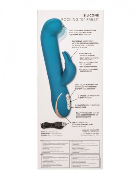 California Exotic 8.5" USB-Rechargeable Rocking Jack Rabbit Vibrator