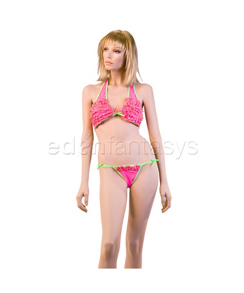 Ruffled bikini set