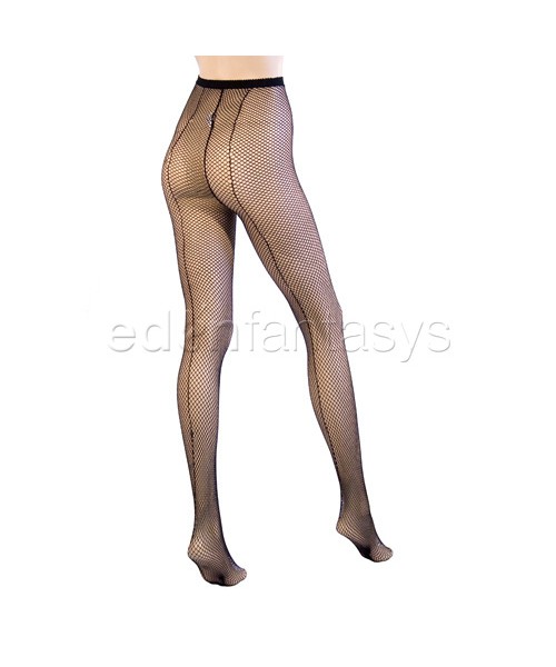 Backseam fishnet pantyhose