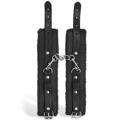 OUCH Faux Fur Leather Handcuffs