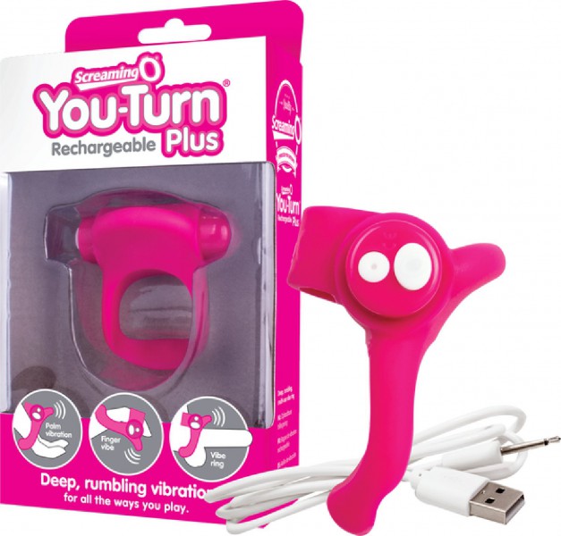 Screaming O You-Turn Rechargeable Plus Finger Vibe and Cock Ring