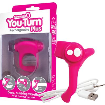 Screaming O You Turn Rechargeable Plus Finger Vibe and Cock Ring