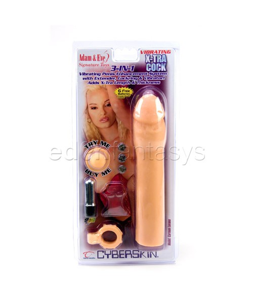 3-in-1 vibrating x-tra cock penis system