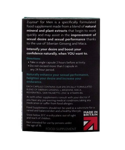 Zuyosa Sexual Vitality Supplement for Men 4 Pack
