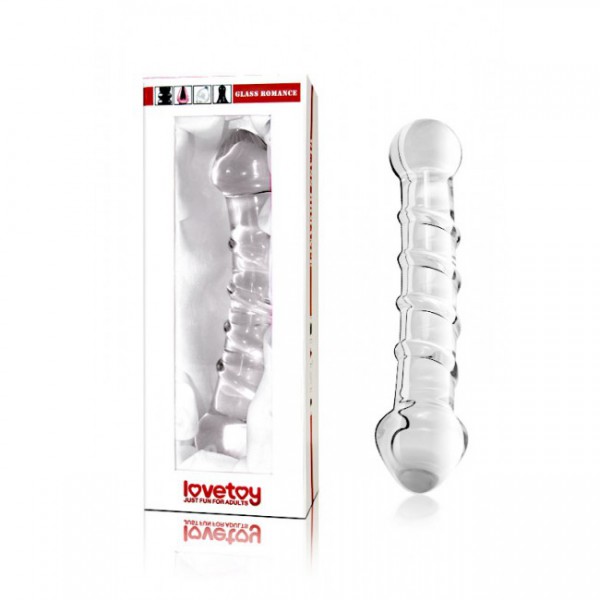 Glass Romance - Spiral Glass Dildo (Clear)