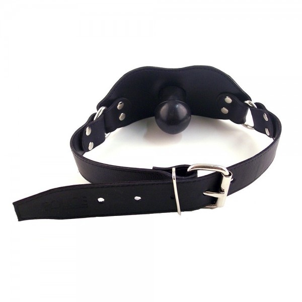 Rouge Leather Gag with Internal Dildo