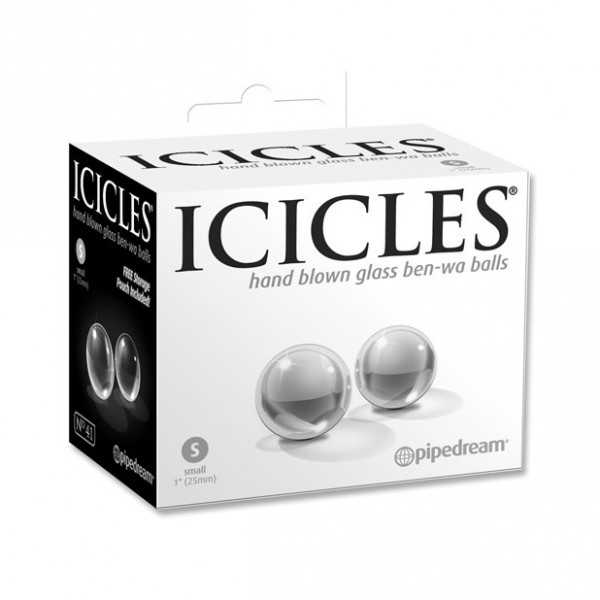 Pipedream Icicles No. 41 - Hand Blown Glass Ben Wa Balls - Small