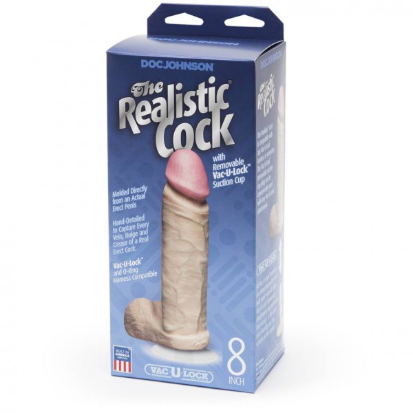 Doc Johnson Vac-U-Lock Realistic Dildo 8 Inch