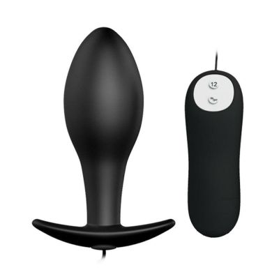 Pretty Love Vibrating Anal Plug w Remote Black