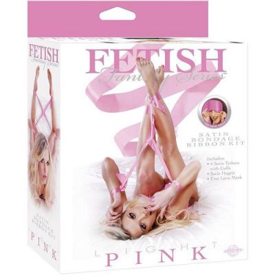 Pink Satin Bondage Ribbon Kit