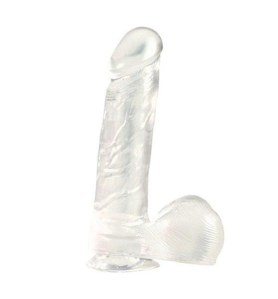 6 Inches Clear Dong With Suction Cup