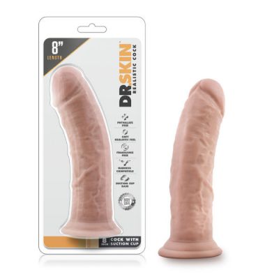 Dr Skin 8 Cock With Suction Cup Vanilla