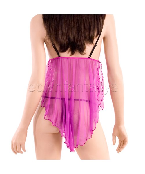 Pink babydoll with g-string
