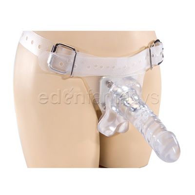 Jenna see through vac u lock harness
