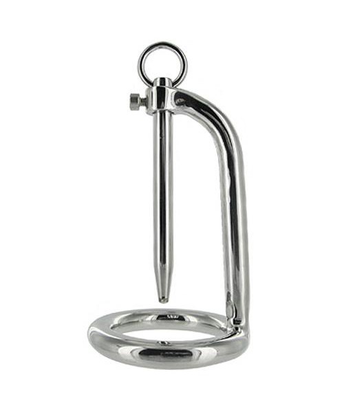 Stainless Steel Cock Ring And Urethral Plug