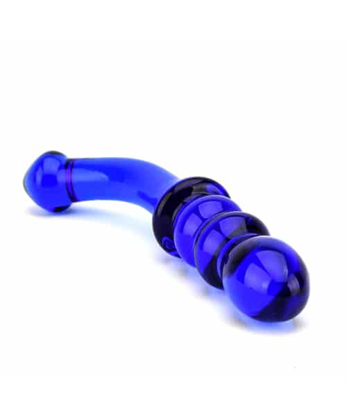 Spectrum Ribbed G-Spot Glass Dildo — image 8 of 25