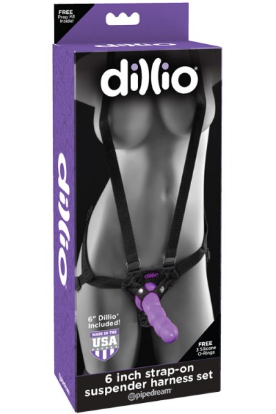Pipedream Strap-On Suspender Harness Set with 6” Dildo