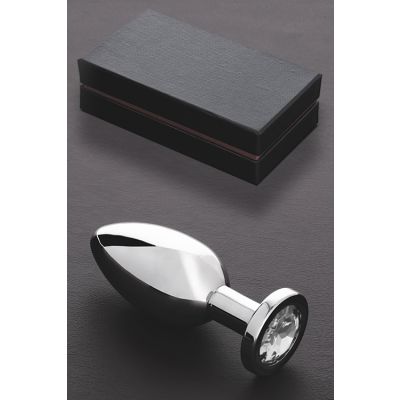 Shots Toys Stainless Steel Heavy 3 1 Butt Plug with Jewel Base