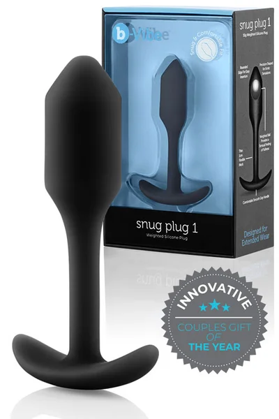 B-Vibe Weighted Silicone 3.4" Snug Butt Plug 1 (55g) — image 9 of 13
