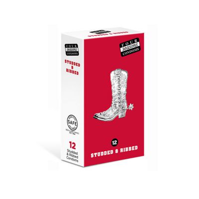 Four Seasons Studded Ribbed Condoms 12 pack