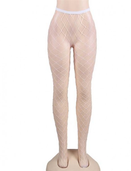 Rhinestone Net Pantyhose - One Size Fits Most