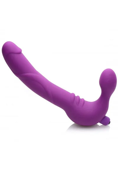 Strap U 9.75" Semi-Realistic Vibrating Strapless Strap On Silicone Dildo — image 7 of 15