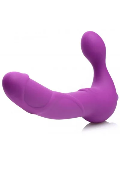 Strap U 9.75" Semi-Realistic Vibrating Strapless Strap On Silicone Dildo — image 13 of 15