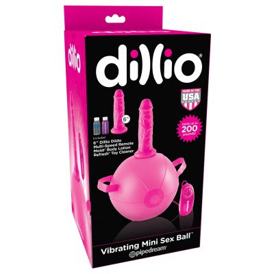 Dillio Vibrating Mini Sex Ball with 6in Dildo