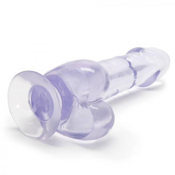 Ice Gem Realistic Suction Cup Dildo with Balls 6 Inch