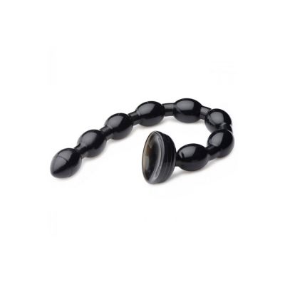 Hosed Flexible Beaded 19 Anal Snake with Suction Base