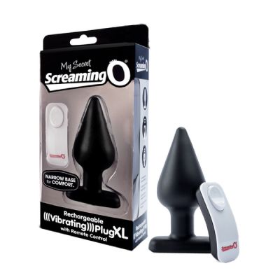 Vibrating Plug With Remote XL Black