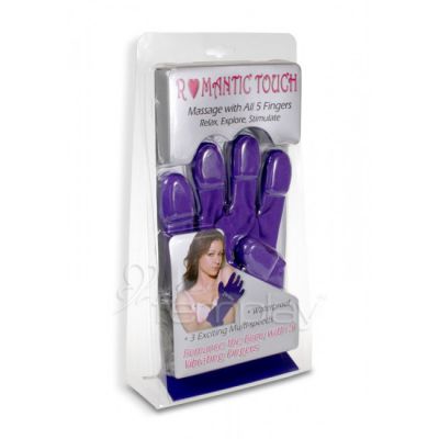 Desire Vibrating Massage Glove Right Hand Purple