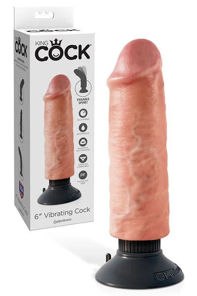 Pipedream 6" Realistic Vibrating Cock with Removable Suction Cup Base — image 6 of 10