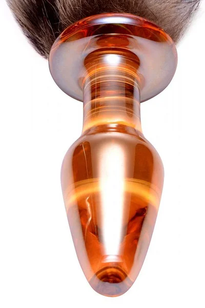 Tailz 4" Glass Anal Plug with Fluffy Fox Tail — image 8 of 10