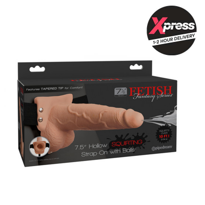 7 5 Hollow Squirting Strap On With Balls