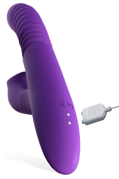 Pipedream Thrusting 9.5" Rabbit Vibrator With Heat Function & Petal Stimulator — image 10 of 15
