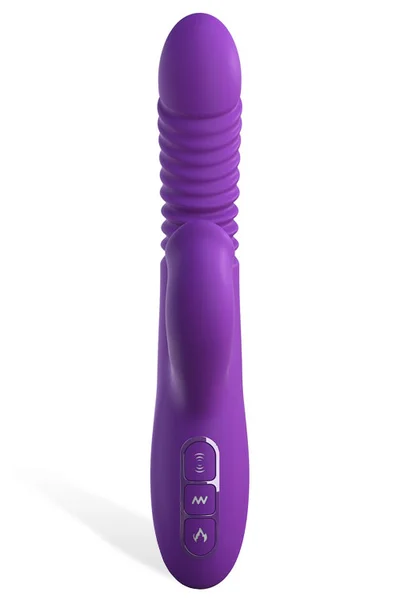 Pipedream Thrusting 9.5" Rabbit Vibrator With Heat Function & Petal Stimulator — image 7 of 15