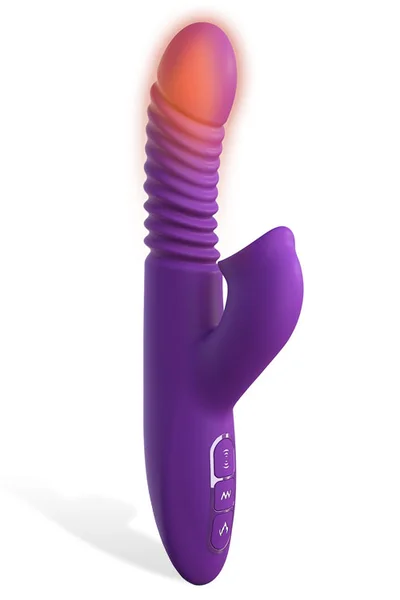 Pipedream Thrusting 9.5" Rabbit Vibrator With Heat Function & Petal Stimulator — image 13 of 15